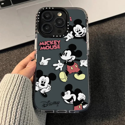Mickeyy Minniee Mouse Donald Duck Happy Phone Case For iPhone 14 12 13 11 15 Pro Max XR XS MAX 7 8 PLUS MINI Cartoon Cover
