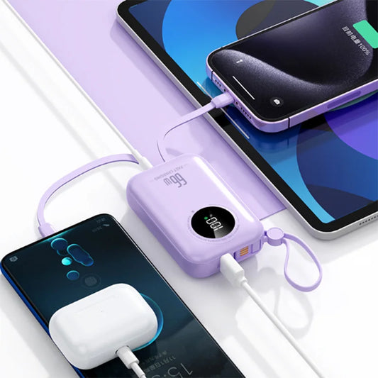 Power bank 50000mAh Large Capacity Power Bank 4 in 1 Fast Charging Powerbank Portable Battery Charger For iPhone Samsung Huawei