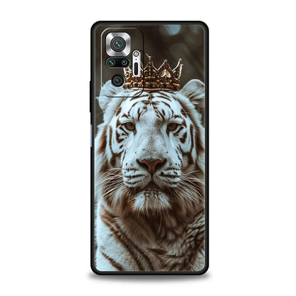 Phone Case For Xiaomi Redmi Note 14 13 12 5G 11 10 Pro Plus 4G 9S 9 14C 13C 12C 10C 9C 9A Soft TPU Cover Tigre Wolf Lion Animal