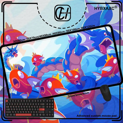 Anime Pokemon Mouse Pad Gengar Greninja Mewtwo Charizard Eevee XXL Mousepad Computer Keyboard Pad Manga Accessories Desk Mat