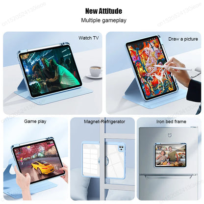 For iPad Air Pro 11 12.9 13 inch Case 2024 Magnetic Detachable Cover iPad Air 5th 4th 10.9 10th 10.2 9 9th 8th Generation Funda