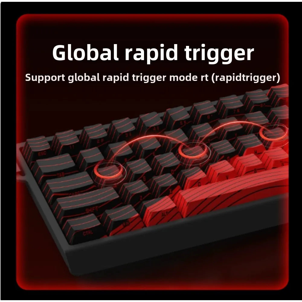 MADLIONS MAD 60/68HE Gaming Magnetic Switch Keyboard 61/68 Key Web Drive 8K Wired Custom Return RT Adjustable Keystroke Hot Swap