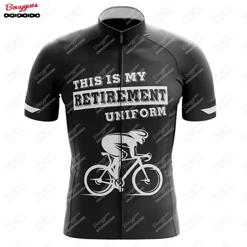 Men’s Short Sleeve Reflective MTB Cycling Jersey - Perfect for Retirement Plan enthusiasts, this Pro Team Downhill Mountain Bicycle Clothing is ideal for Summer rides