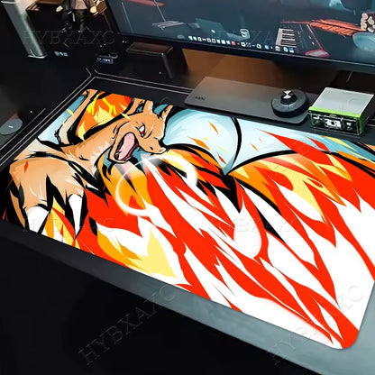 Gaming Mouse Pad P-pokemon Charizard Home New HD Pc Mousepad XXL keyboard pad Non-Slip Office Carpet Laptop Mice Pad Gift