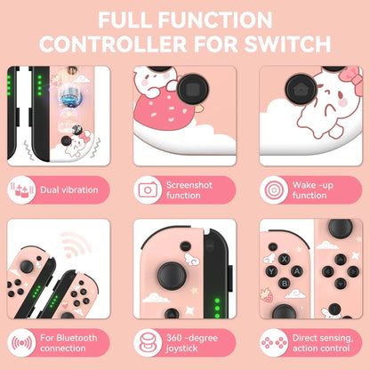 Joycon 适用于任天堂 Switch 游戏手柄 适用于 iOS/安卓蓝牙手机游戏 PC 控制器游戏手柄唤醒操纵杆 6 轴控制台