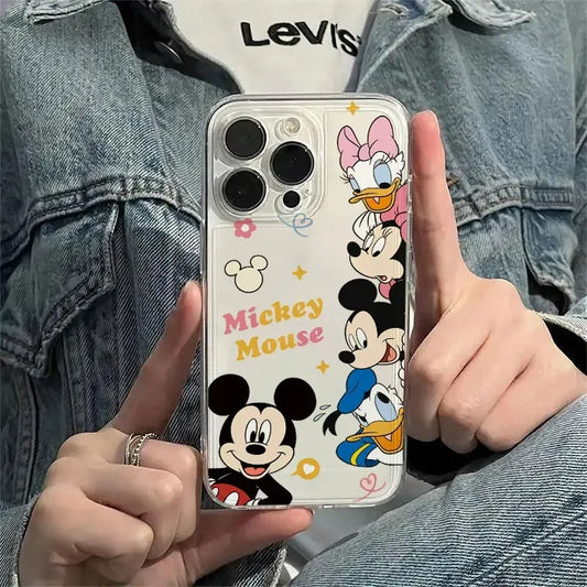 Mickeyy Minniee Mouse Donaldd Duck Cute Phone Case For iPhone 14 12 13 11 15 Pro Max XR XS MAX 7 8 PLUS Y2K Cartoon Cover