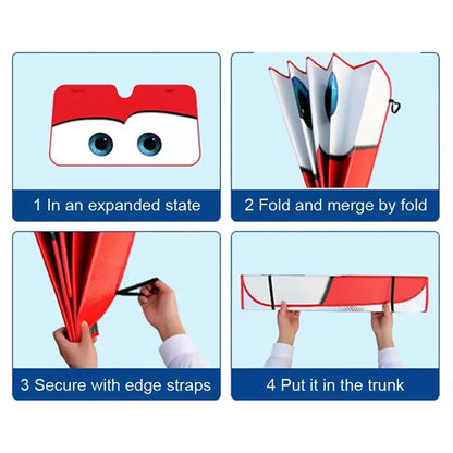 Car sun shade Eyes Heated Windshield Sunshade Car Window Windscreen Cover Sun Shade Auto Sun Visor Car-covers