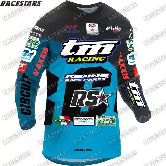 2025 Men's Sunscreen Off Road Motorcycle Sportswear Tm Racing Long Sleeve Off Road Motorcycle Endurance Race Mountain Bike Shirt