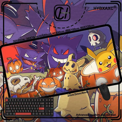Anime Pokemon Mouse Pad Gengar Greninja Mewtwo Charizard Eevee XXL Mousepad Computer Keyboard Pad Manga Accessories Desk Mat