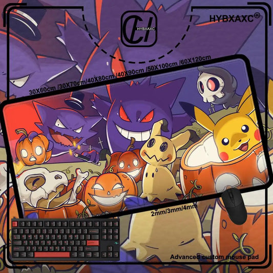 Anime Pokemon Mouse Pad Gengar Greninja Mewtwo Charizard Eevee XXL Mousepad Computer Keyboard Pad Manga Accessories Desk Mat