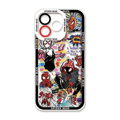 Spider Mannn Phone Case For iPhone 15 14 Pro Max 13 12 Mini 11 Pro XR XS X 8 7 6 6S Plus SE 2020 Clear Soft Silicone Cover