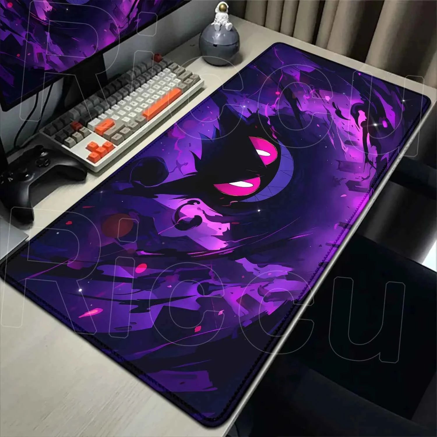 2026 New P-pokemon Gengar Wallpaper Cool Mouse Pad Gaming Large Anime Desk Keyboard Mats Non-slip Rubber Speed E-sports Mousepad
