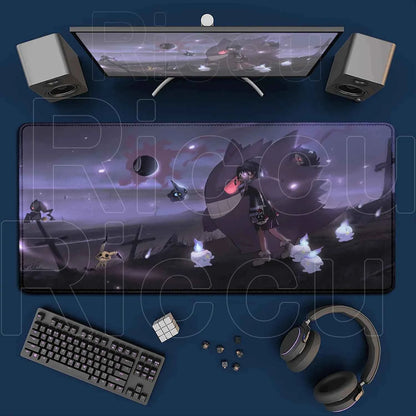 2026 New P-pokemon Gengar Wallpaper Cool Mouse Pad Gaming Large Anime Desk Keyboard Mats Non-slip Rubber Speed E-sports Mousepad