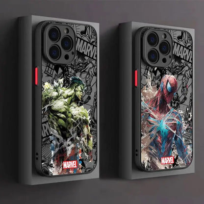 Marvel heroes phone cases for Apple iPhone 11 SE 8 14 12 Pro 15 7 Plus 13 Mini XS Max XR Luxury Matte Back Covers