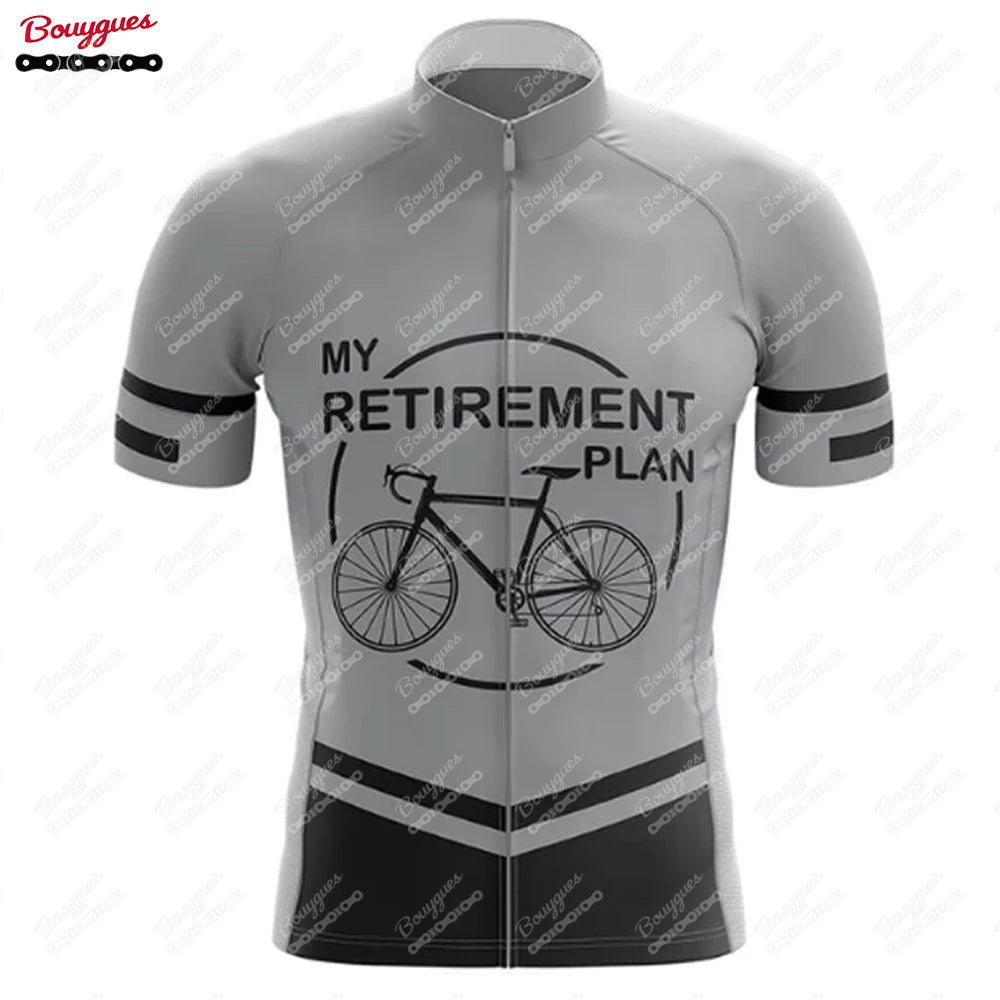 Men’s Short Sleeve Reflective MTB Cycling Jersey - Perfect for Retirement Plan enthusiasts, this Pro Team Downhill Mountain Bicycle Clothing is ideal for Summer rides