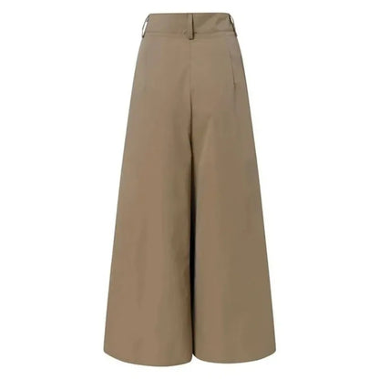 Women’s 2026 Summer Autumn Palazzo Pants - Printed Cropped Cotton Baggy Trousers with Pockets