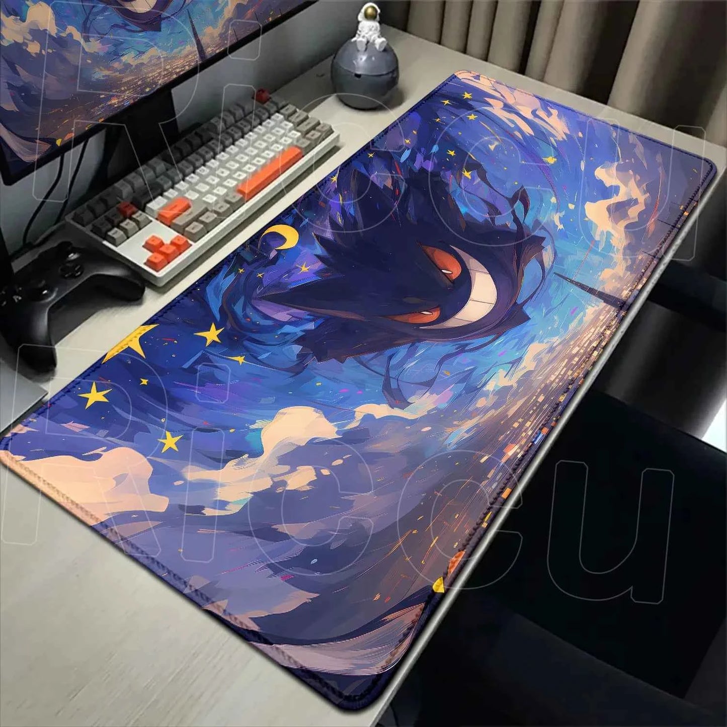 2026 New P-pokemon Gengar Wallpaper Cool Mouse Pad Gaming Large Anime Desk Keyboard Mats Non-slip Rubber Speed E-sports Mousepad