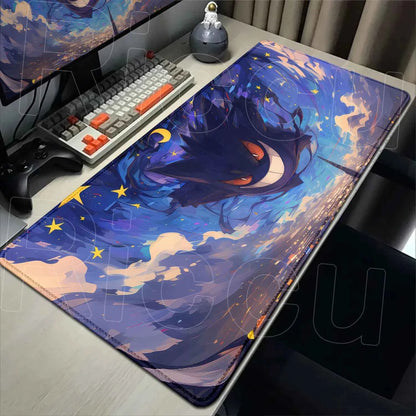 2026 New P-pokemon Gengar Wallpaper Cool Mouse Pad Gaming Large Anime Desk Keyboard Mats Non-slip Rubber Speed E-sports Mousepad