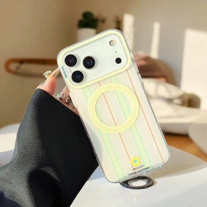 For iPhone 17 13 14 15 16 Pro Max Case Magsafe Happy Dapamine Color Anti-Collision Drop-proof Protective Cover for Summer Girls