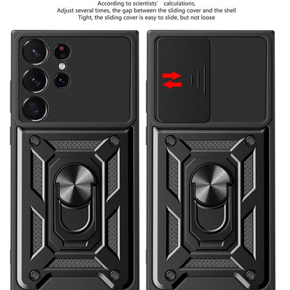 Shockproof Armor Case For Samsung Galaxy S20 S21 S22 S23 S24 Plus Ultra FE With Car Magnetic Ring Holder Phone Cover