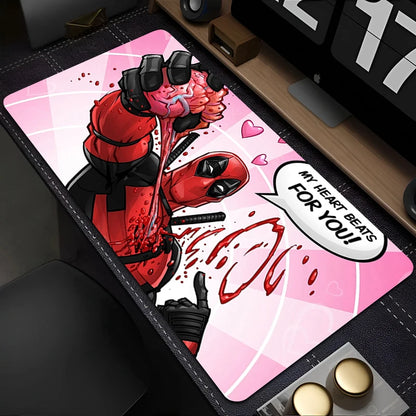 Marvel Deadpool Anime Mouse Pad Office PC Gamer Cabinet Mouse Mat Laptop 900x400 Keyboard Mousepad Extended Desk Mat Cool Carpet