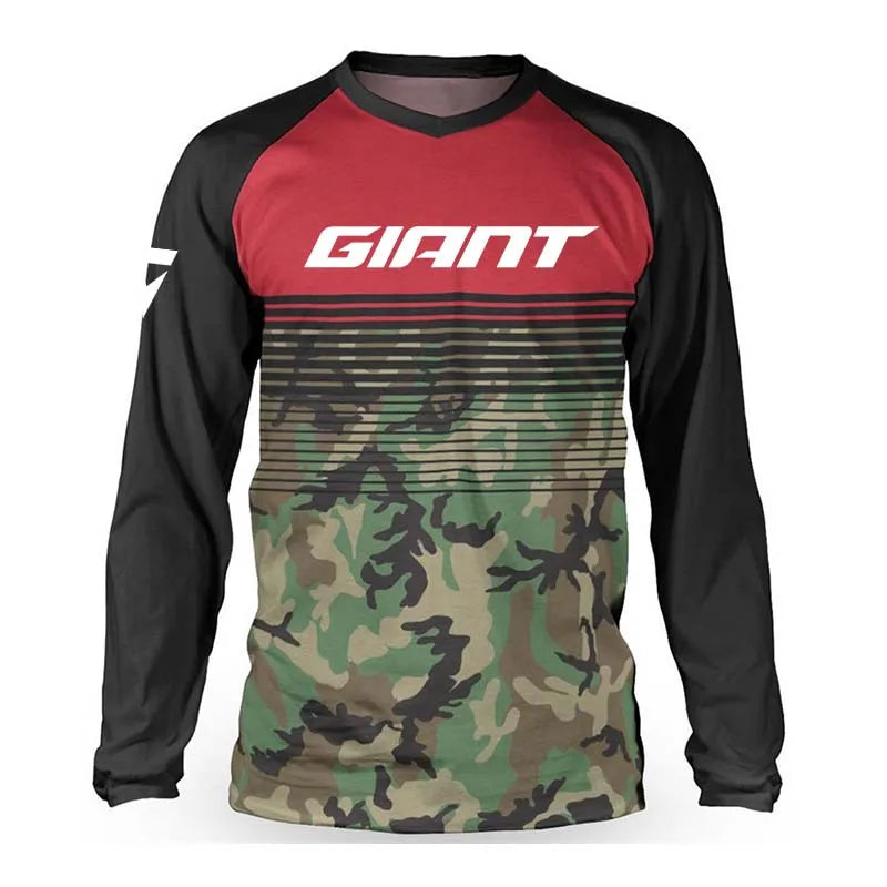 Off-road Endurance Downhill Jersey MTB Bicycle Shirt BMX Mountain Bike Sweatshirt Breathable Quick-Drying Shirt