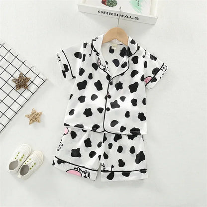 New Summer Baby Clothes Suit Infant Pajamas Children Girls Sleepwear Shirt Shorts 2Pcs/Sets Kids Clothing Toddler Casual Costume