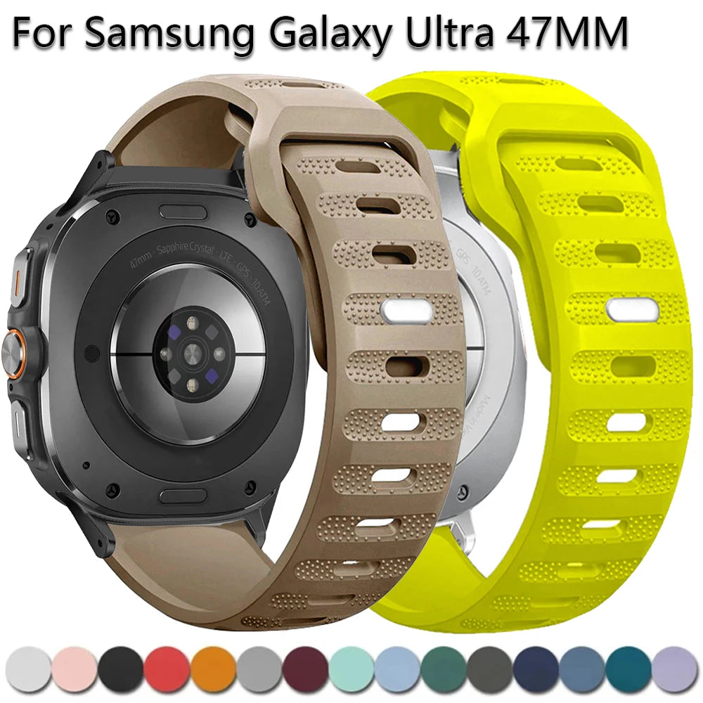 Silicone Strap for Samsung Galaxy Watch Ultra 47mm Quick Fit Sport Breathe Bracelet for Galaxy Watch 7Ultra 47mm Smartwatch Band