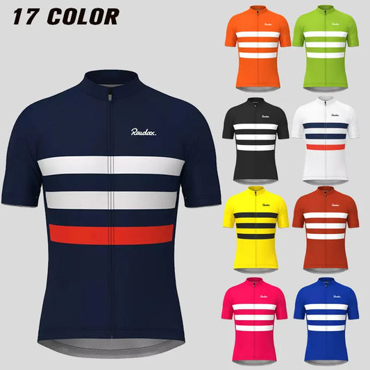 Spandex Cycling Clothing Raudax High Elasticity Short Sleeve Ropa Ciclismo Summer Men Top Jersey Bike Shirts Uniform Cycling Kit
