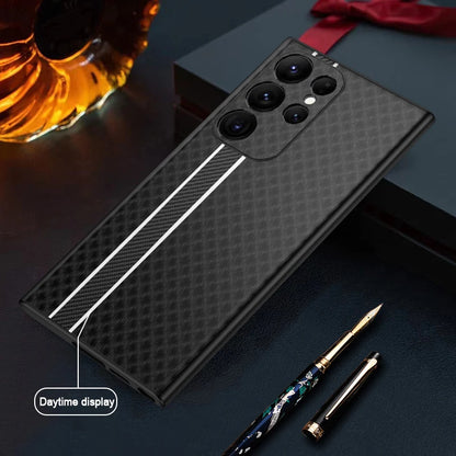 Carbon Fiber Pattern Case For Samsung Galaxy S23 Ultra Plus S22 S24