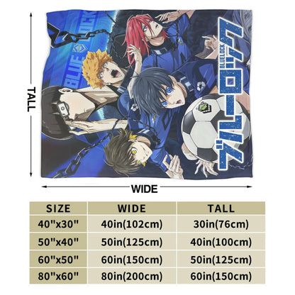 Anime Blue Locks Blanket Fleece  Winter Portable Soft Throw Blanket for Bedding Car Plush Thin Quilt