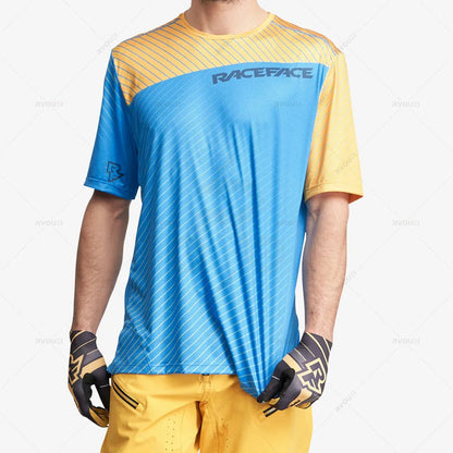 RACE FACE-Motocross Jersey for Men, DH MOTO, MTB, MX Downhill Jersey, Off Road Mountain Spexcel Enduro