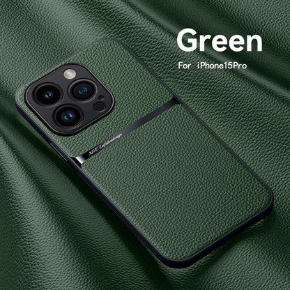 Magnetic Leather Phone Case For iPhone 16 13 12 11 Pro Max Matte Cases For iPhone 15 14 Pro Max 16 Plus Lens Protector Cover