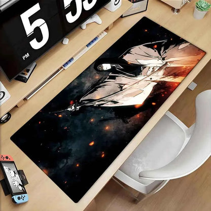 Large Mouse Pad black white Anime BLEACH Mause Mats Gaming Accessories Office Gamer Keyboard Desk Mat Unohana Retsu Mousepad
