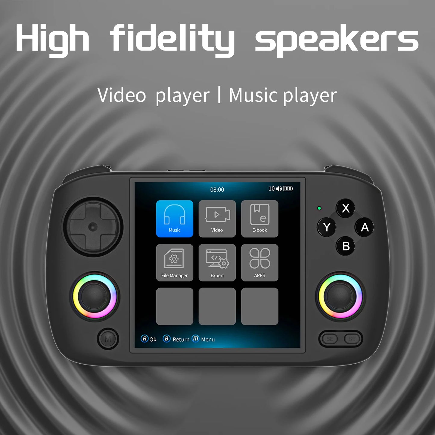 ANBERNIC RG CubeXX Handheld Game Console 3.95” 720*720 IPS OCA 1:1 Screen 3800mAh H700 Linux System RGCUBEXX TV HD Out With APP