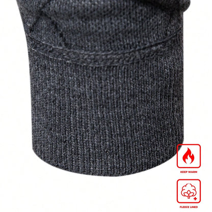 New Fashion Mens Knit Sweater American Half Zip Fleeced Knitwear Men's Stand Collar Casual Sweaters Pullovers