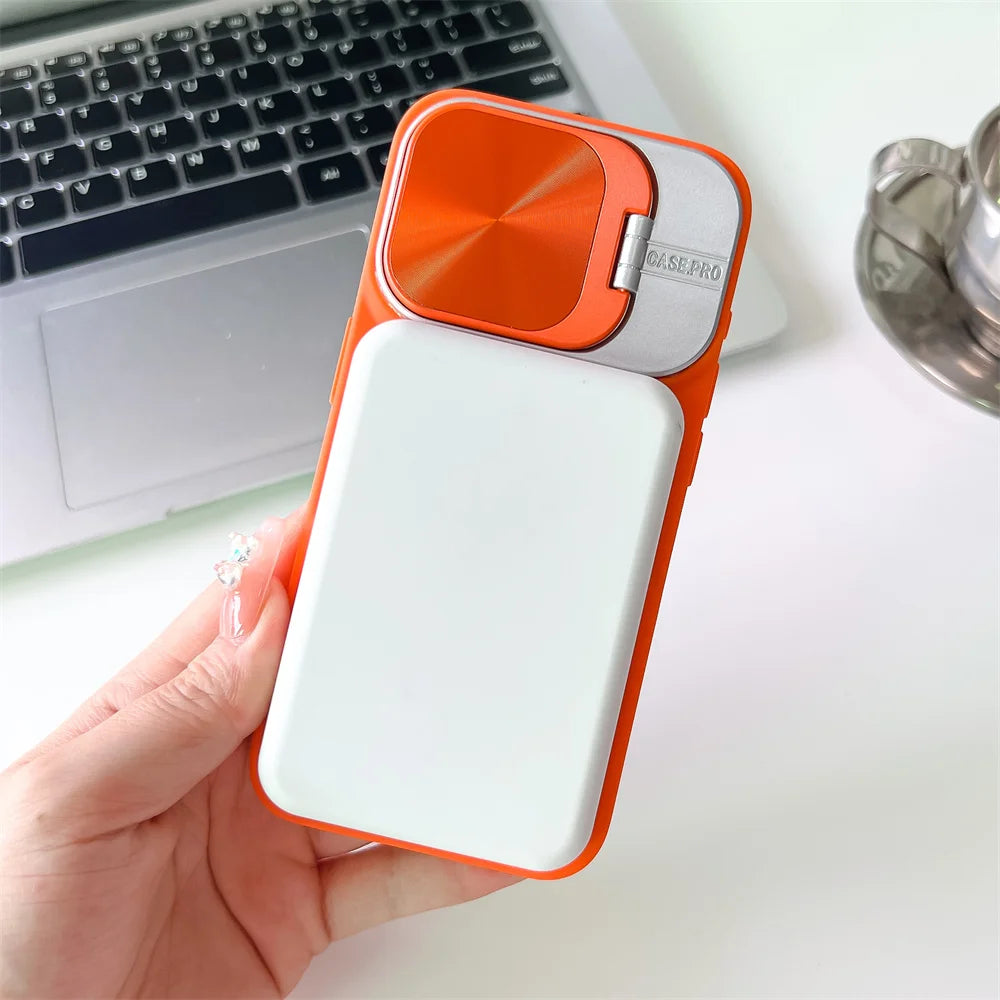 ChicShield Magnetic Case for iPhone 17Air 11 12 13 14 15 16 17 Pro Max Plus - Lens Protection Stand with Magsafe Silicone Cover
