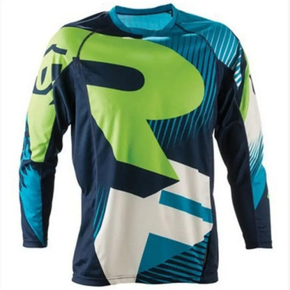 Road sports summer outdoor downhill mountain bike long-sleeved moisture wicking TOP uniform men's cycling shirt