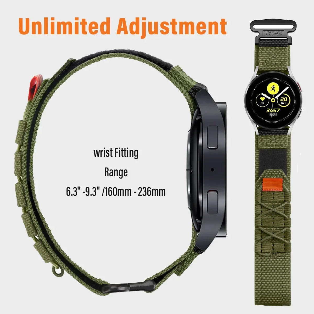 NEW Camouflage Nylon Strap for Galaxy Watch 22mm 20mm 7 6 5 4 40 44mm 6 Classic 43 47mm band for Huawei Watch GT4 3 4Pro Band