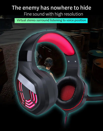 G7 Gaming Headset With Noise-cancelling Microphone Surround Sound 3.5mm Wired LED Lights Gaming Headset For Gamers PC Laptop