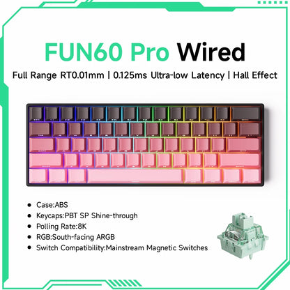AKKO MonsGeek FUN60 magnetic switch keyboard, ARGB