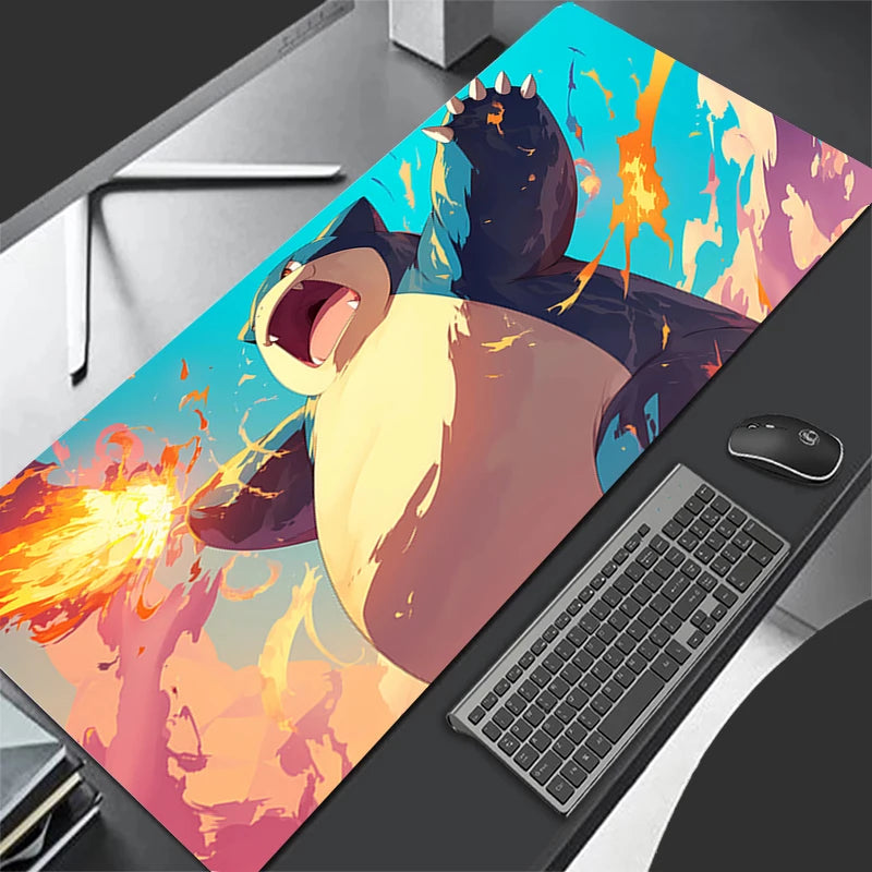 Mouse Pad Gaming Accessories PC Anime Gamer Big P-pokemonS S-snorlax Computer Desk Mat Laptop Varmilo Keyboard Rug Cute Mousepad