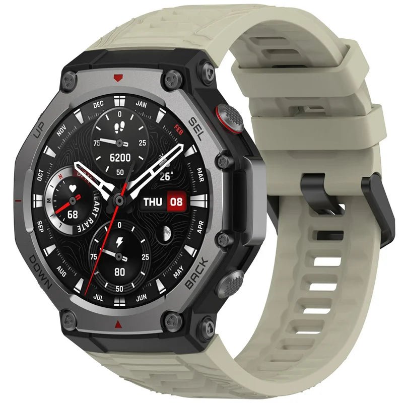 Silicone Strap For Amazfit T-rex 3 Smart Watch WristBand Sport Band For Huami Amazfit T-rex 3 Bracelet Accessories Correa