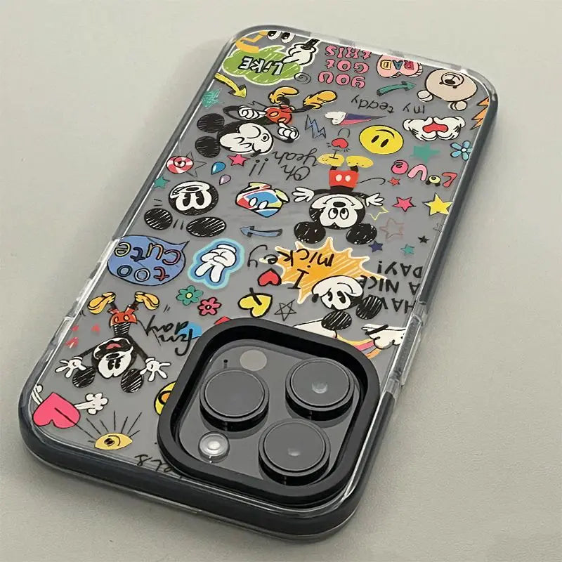 Disneyy Mickeyy Minniee Mouse Happy Music Phone Case For iPhone 15 14 13 12 11 Pro Max 7 8 Plus XR XS MAX Mini Y2K Naughty Cover