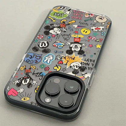 Disneyy Mickeyy Minniee Mouse Happy Music Phone Case For iPhone 15 14 13 12 11 Pro Max 7 8 Plus XR XS MAX Mini Y2K Naughty Cover