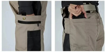 Wear Resistant Work Pant Man Multi-pocket Straight Cargo Trousers Outdoor Jogging Tactical Pants Spring Autumn Casual Trousers