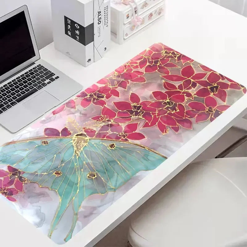 Chinese Style Carp Mouse Pad Large Gaming E-Sports Mousepad Office Keyboard HD Computer Accessory Non-Slip Mat Gift for Teen