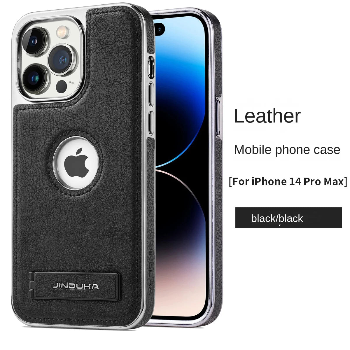 Invisible Fold Stand Phone Case with Electroplated Bezel for iPhone 16 15 14 Plus 13 12 11 Pro Max Ultra Thin PU Leather Cover