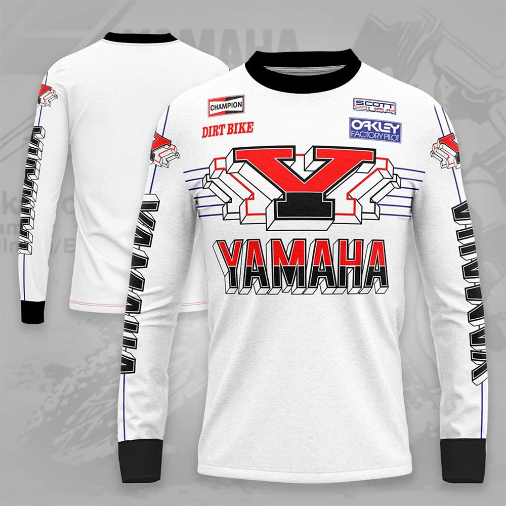 Summer New Arrival Yamaha USA Motocross Long-Sleeved Jersey Men Women Oversized Breathable Quick-Dry Smx 450 Racing T-Shirt