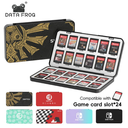 DATA FROG 24 in 1 Game Card Case Holder Hard Shell Protective Game Card Storage Box For Nintendo Switch/Lite/Oled Accessories